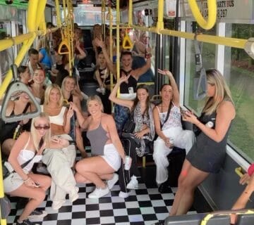 Party bus Sydney, Party bus hire Sydney, Birthday night, Hens night, Bucks night, School formal, Racecourse, Wedding transfer, Airport & cruise transfer, Musical events transfer, Sport events transfer, Corporate events transfer, Christmas parties transfer