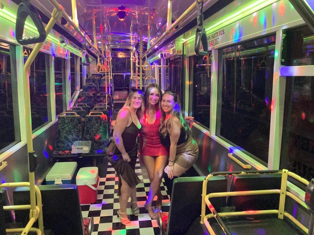 Top 10 Reasons to Book a Party Bus in Sydney 11 Party bus Sydney, Party bus hire Sydney, Birthday night, Hens night, Bucks night, School formal, Racecourse, Wedding transfer, Airport & cruise transfer, Musical events transfer, Sport events transfer, Corporate events transfer, Christmas parties transfer